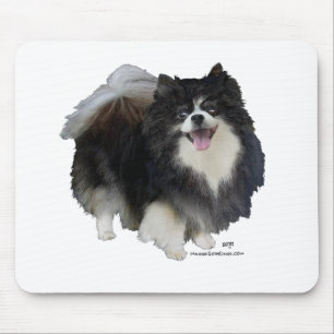 Schwarzer Pomeranian Mousepad