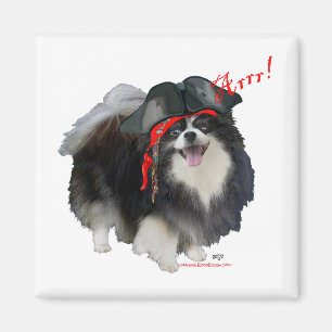 Schwarzer Pomeranian-Pirat - Arrr! Magnet
