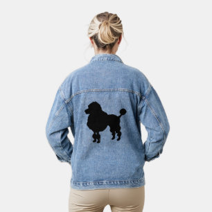 Schwarzer Poodhund Jeansjacke