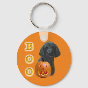 Schwarzer Poodle Boo Schlüsselanhänger