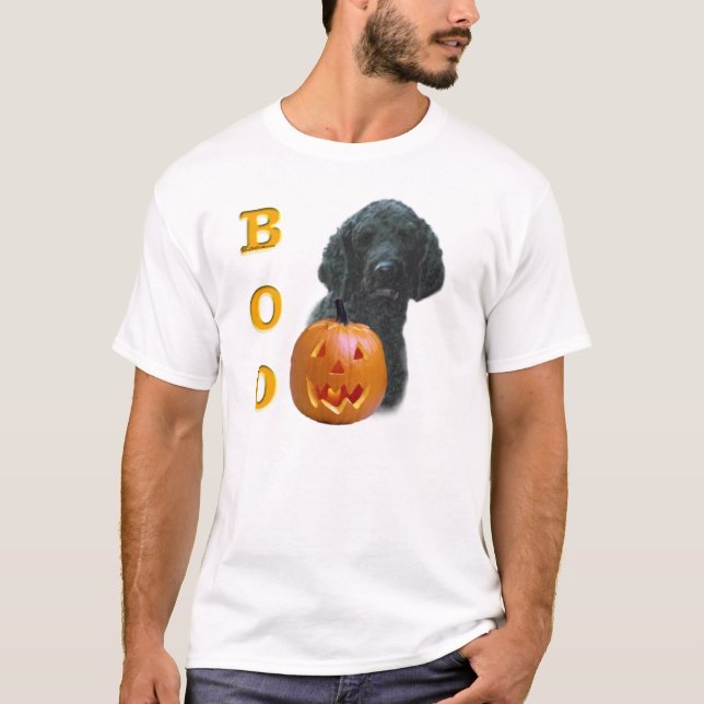 Schwarzer Poodle Boo T-Shirt (Vorderseite)