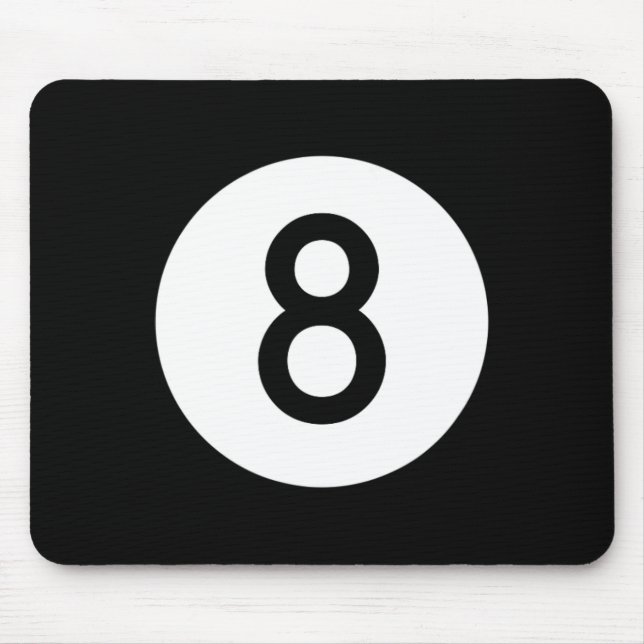Schwarzer Pool wird Zahl acht Billard Snooker acht Mousepad (Vorne)