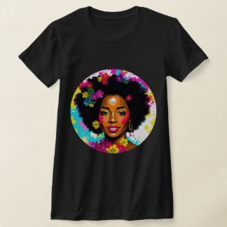 Schwarzer Pop T-Shirt