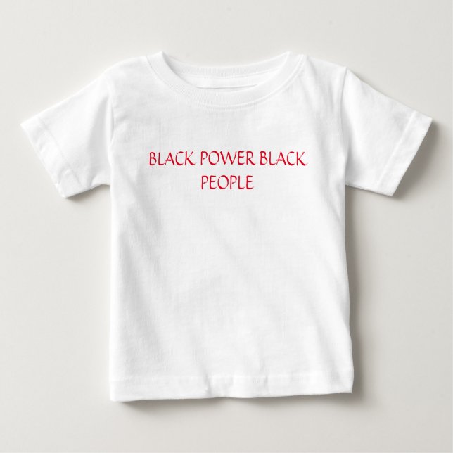 SCHWARZER POWER SCHWARZE MENSCHEN BABY T-SHIRT (Vorderseite)
