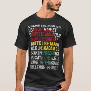 Schwarzer Power Shirt Historie Monat Afrikanischer