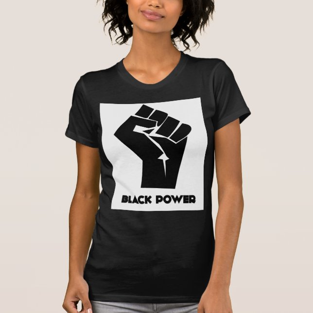 Schwarzer Power T-Shirt (Vorderseite)