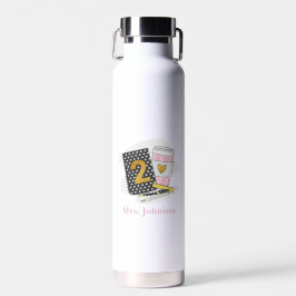 Schwarzer Preppy-Notebook-Kaffee der zweiten Klass Trinkflasche