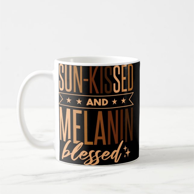 Schwarzer Pride Melanin Schwarze Geschichte Junete Kaffeetasse (Links)