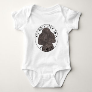 Schwarzer Pudel Hund Baby Strampler