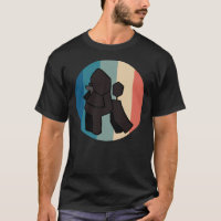 Schwarzer Pudel-Hund Vintage Retro abgenutzt