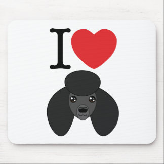 Schwarzer Pudel Mousepad