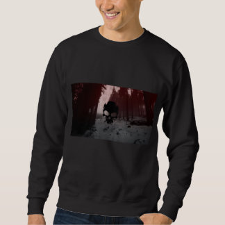 Schwarzer Pullover mit grafischem Design