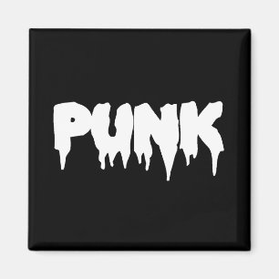 Schwarzer "Punk"-Tropfen Schriftart Magnet
