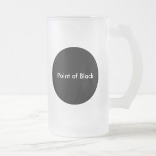Schwarzer Punkt Mattglas Bierglas