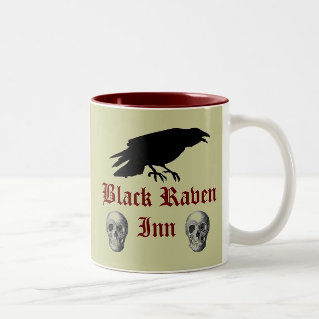 Schwarzer Rabe II Zweifarbige Tasse (Rechts)