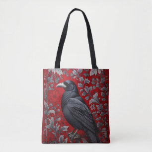 Schwarzer Rabe Roter Blumen William Morris Inspiri