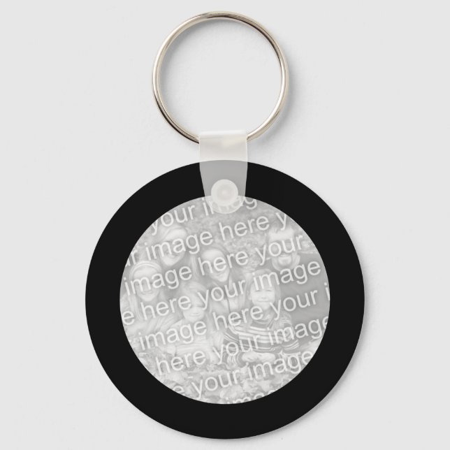 Schwarzer Rahmen-Schlüsselanhänger Schlüsselanhänger (Vorderseite)