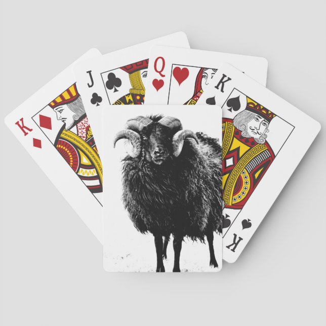 Schwarzer Ram Spielkarten (Rückseite)