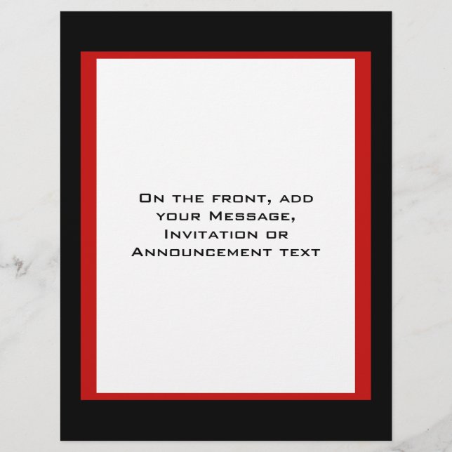 Schwarzer Rand Flyer (Vorne)