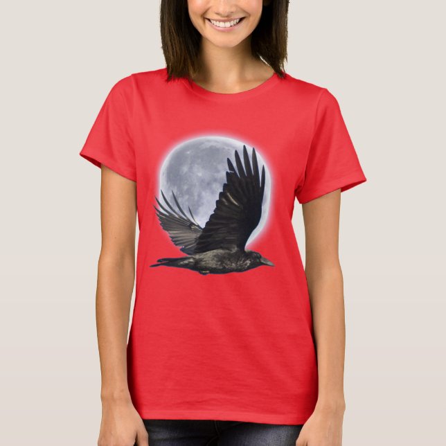 Schwarzer Raps und Vollmond-T - Shirt (Vorderseite)