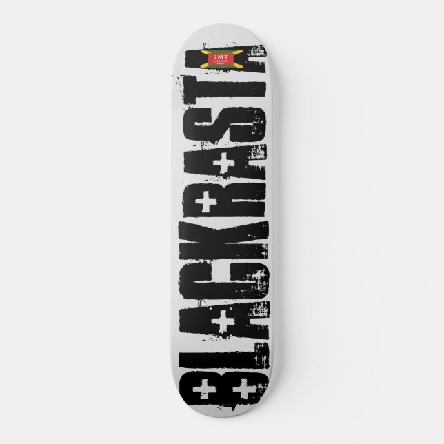 SCHWARZER RASTA-Skateboard Skateboard (Vorderseite)