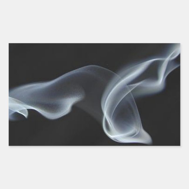 Schwarzer Rauch Rechteckiger Aufkleber (Vorderseite)