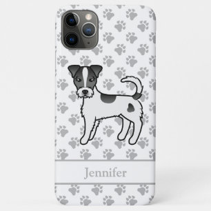 Schwarzer Rauhaar Parson Russell Terrier & Name Case-Mate iPhone Hülle