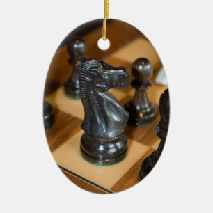 Schwarzer Ritter Keramik Ornament