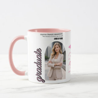 Schwarzer & Rosa-Abschlusskaffeebecher 2026 Gesche Tasse