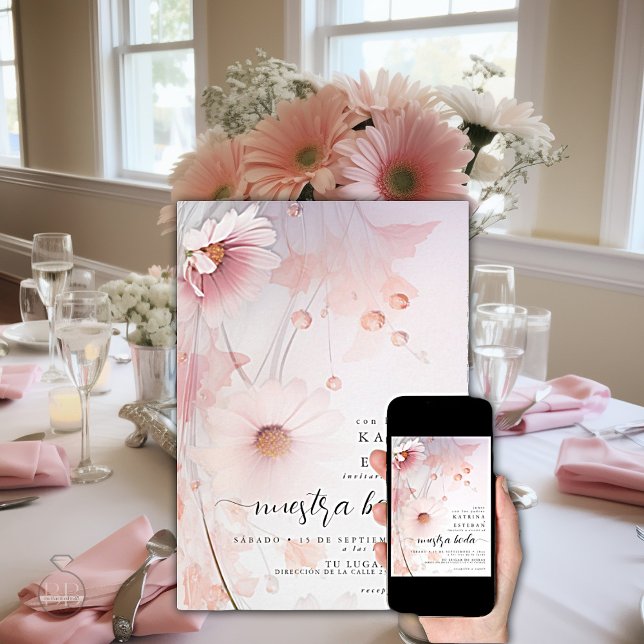 Schwarzer Rosa Daisy/Rosa margarita Einladung (Von Creator hochgeladen)