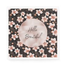 Schwarzer Rosa Rosa Rose Gold Floral
