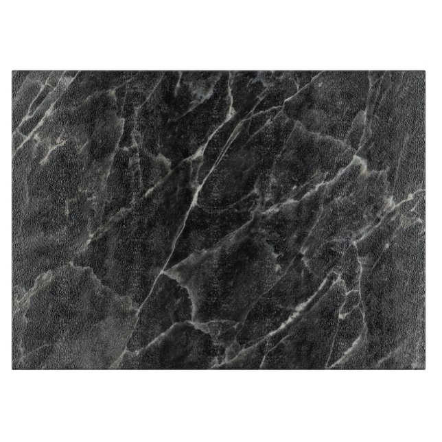 Schwarzer Rosen-Stein-Muster-Hintergrund Schneidebrett (Vorderseite)