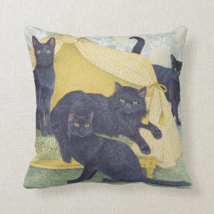 Schwarzer Samt Kissen