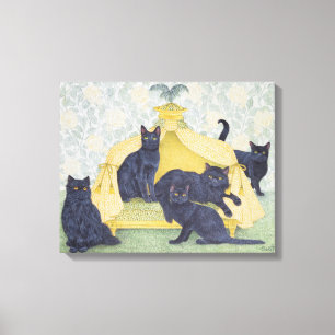 Schwarzer Samt Leinwanddruck