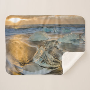 Schwarzer Sandstrand   Jokulsarlon Süd Island Sherpadecke