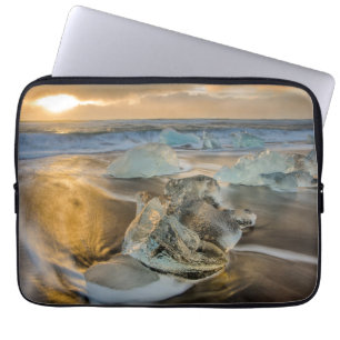 Schwarzer Sandstrand Jokulsarlon Südisland Laptopschutzhülle