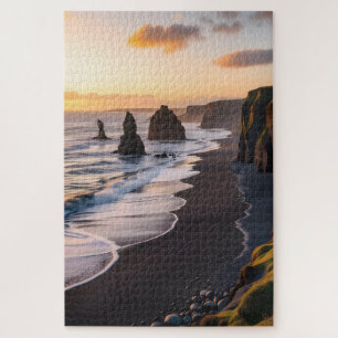 Schwarzer Sandstrand Puzzle