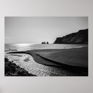 Schwarzer Sandstrand, Reynisfjara - Island Poster
