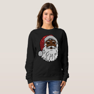 Schwarzer Santa Claus Frauen Sweatshirt