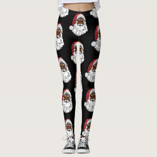 schwarzer Santa-Claus Leggings