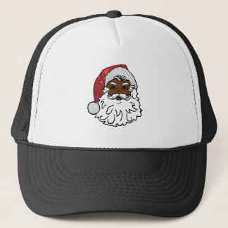 schwarzer Santa-Claus Truckerkappe