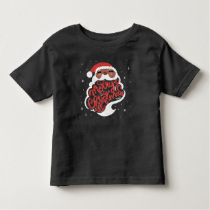 Schwarzer Santa   Frohe Weihnachten Kleinkind T-shirt