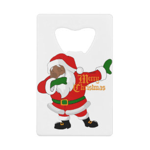schwarzer Santa-Klaus Geldbeutel Flaschenöffner