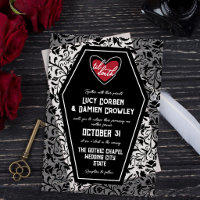 Schwarzer Sarg bis zum Tod Herz Blumen Gothic Hoch