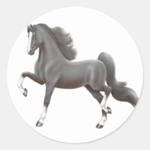 Schwarzer Sattelroter Sticker
