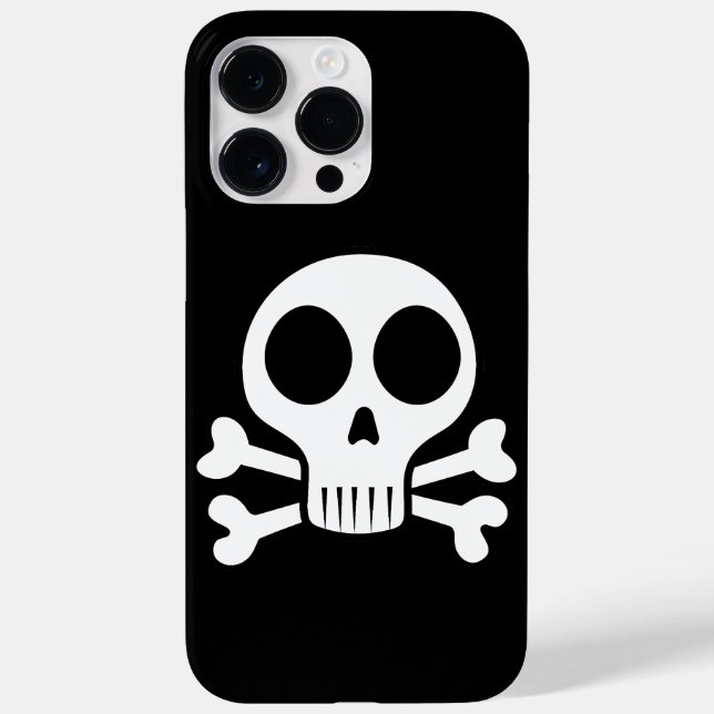schwarzer Schädel Case-Mate iPhone Hülle (Rückseite)