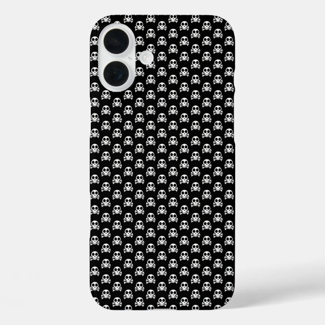 schwarzer Schädel Case-Mate iPhone Hülle (Rückseite)