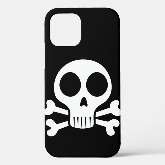 schwarzer Schädel Case-Mate iPhone Hülle (Rückseite)