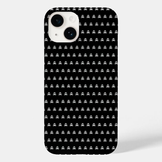 schwarzer Schädel Case-Mate iPhone Hülle (Rückseite)