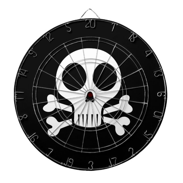 schwarzer Schädel Dartscheibe (vorne)